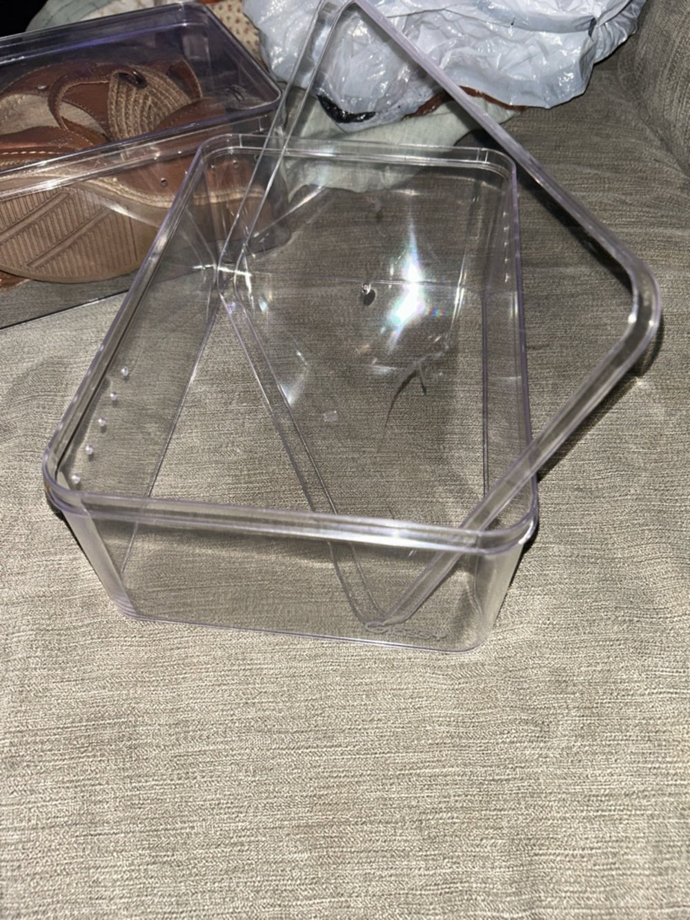 Clear Acrylic Storage Box - Transparent Organizer glassy shoe box